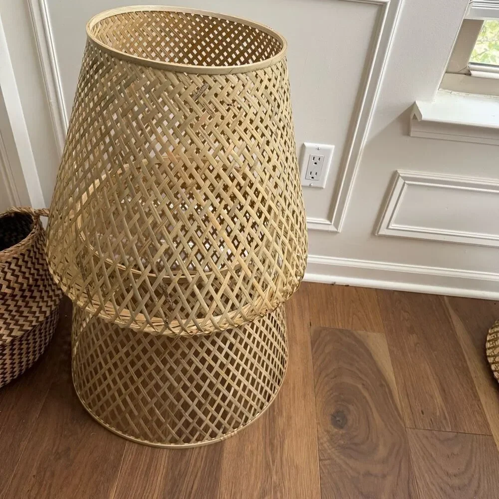 IKEA 2020 Rattan Bamboo Woven Scandinavian Minimalist Christmas Tree 49” x 19.5”